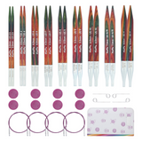KnitPro Symfonie 2 Deluxe Interchangeable Needle Set 4" (10cm) 9 Sizes (3mm to 8mm)