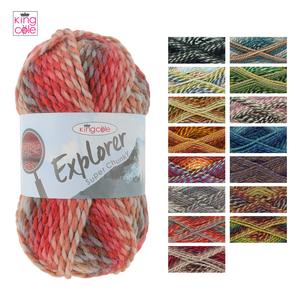 King Cole Explorer Super Chunky 100g Ball - All Colours