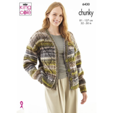 King Cole Pattern Ladies Cardigan and Sweater knitted in Cottagespun Chunky 6430