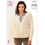 King Cole Pattern Ladies Cardigan and Sweater knitted in Simply Denim Chunky 6477