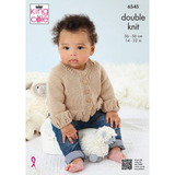 King Cole Pattern Baby Cardigan, Sweater, Hat and Blanket knitted in Little Lamb DK 6545