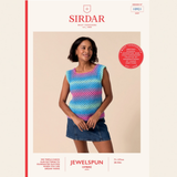 Sirdar Jewelspun Ombre Aran Crochet Pattern – 10921 Gradient Granny Square Vest