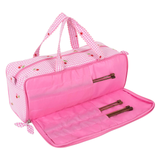 HobbyGift Knitting Craft bag with Pin Storage - Embroidered Cherries