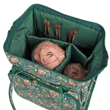 HobbyGift Morris Green Floral Craft Storage Backpack