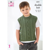 King Cole Pattern Boys' Sweater and Slipover knitted in Comfort Baby DK 6531