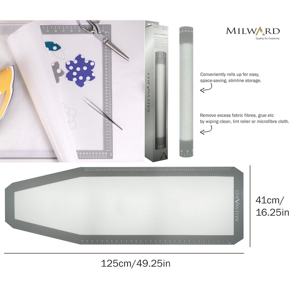 Milward Fusing Mat: Silicone Coated Fibreglass Ironing Board: 41 x 125cm