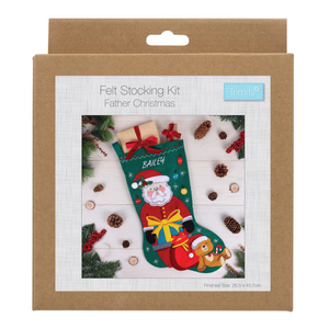 Trimits Personalised Felt Christmas Stocking Kit: Father Christmas/Snowman	