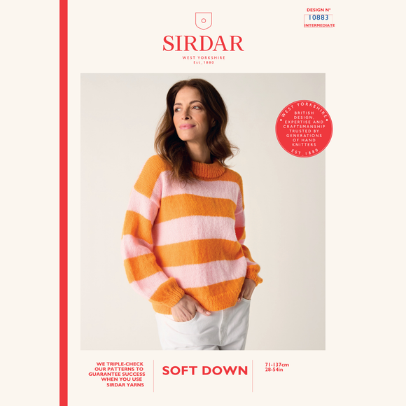 Sirdar Leaflet 10883 - F263 Big Stripe Sweater