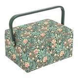 HobbyGift Medium Sewing Box - Morris Green Floral
