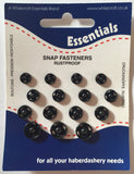 Snap Fasteners Poppers Press Studs Metal Plastic Small Medium Large Black Silver