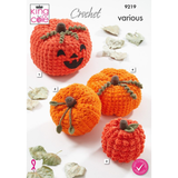 King Cole Pattern Pumpkins crocheted in Jumbo Toastie, Warm & Toastie and Yummy 9219