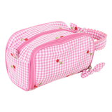HobbyGift Crochet Bag with Pocket: Embroidered Cherries