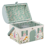 HobbyGift Sewing Box: Embroidered: Country Cottage
