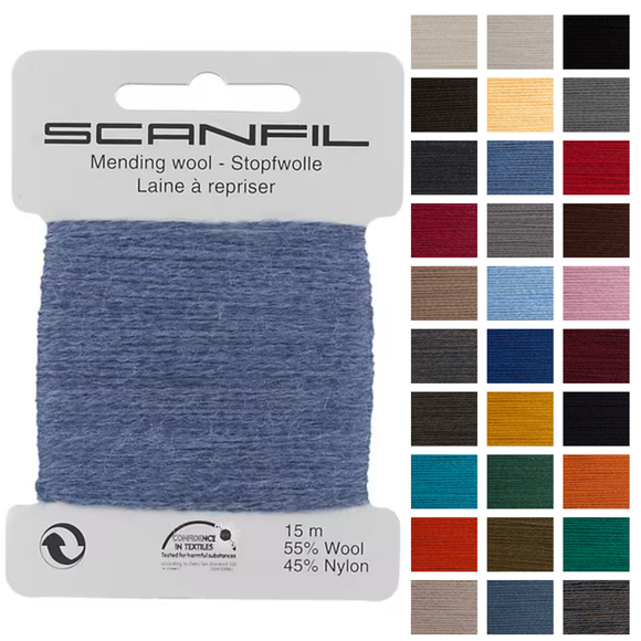 Scanfil Mending Wool 15m - All Colours
