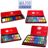 Major Brushes Block Artist Watercolour Sets - 4 Sizes