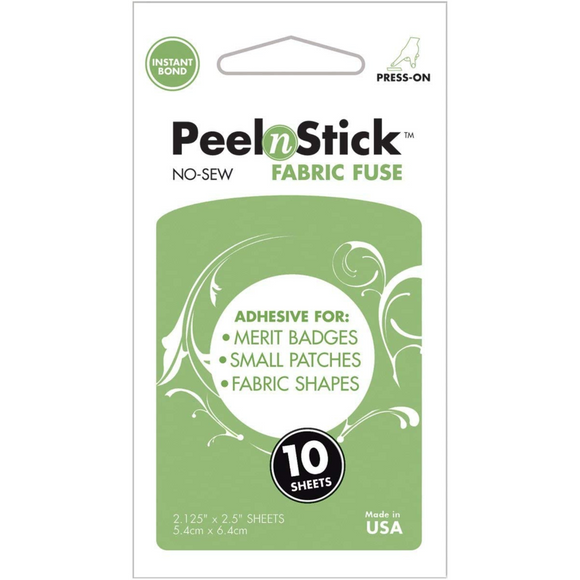 Peel N Stick Fabric Fuse Press On Adhesive Sheets 10 x 5cm x 6cm