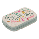 HobbyGift Sewing Kit: Zip Case: Embroidered: My Sewing