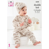 King Cole Pattern Baby Set knitted in Dot Dot Dash DK 6540