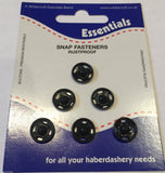 Snap Fasteners Poppers Press Studs Metal Plastic Small Medium Large Black Silver