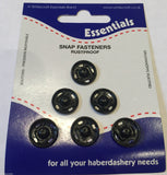 Snap Fasteners Poppers Press Studs Metal Plastic Small Medium Large Black Silver