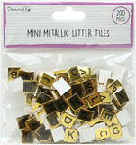 Dovecraft Mini Metallic Letter Tiles