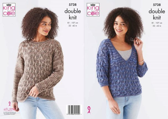 King Cole Knitting Pattern Sweaters - DK 5738