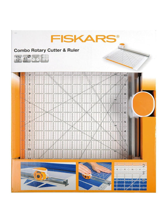 Fiskars Rotary Cutter & Ruler Combo 12