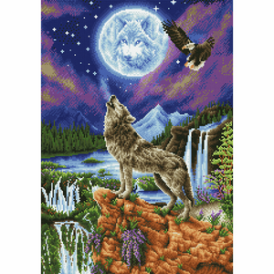 Diamond Dotz - Diamond Painting Kit - Mystic Wolf Design
