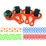 Craftplay Dough and sand Pattern rollers - Pack of four