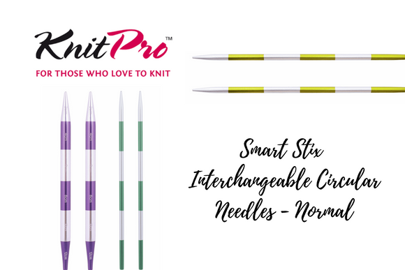KnitPro Smart Stix Interchangeable Circular Needles Normal Length, 3mm-8mm