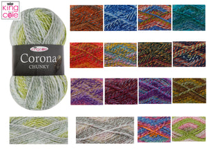 King Cole Corona Chunky Wool 100g - All Colours