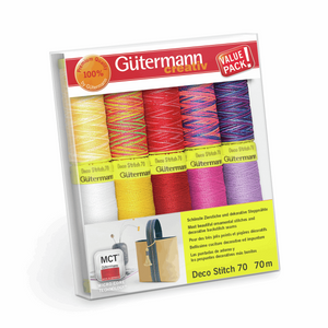 Gutermann Decorative Stitch Thread Set - 10 x 70m Reels - 702166\1