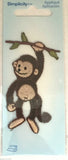 Monkey Embroidered Iron On Applique