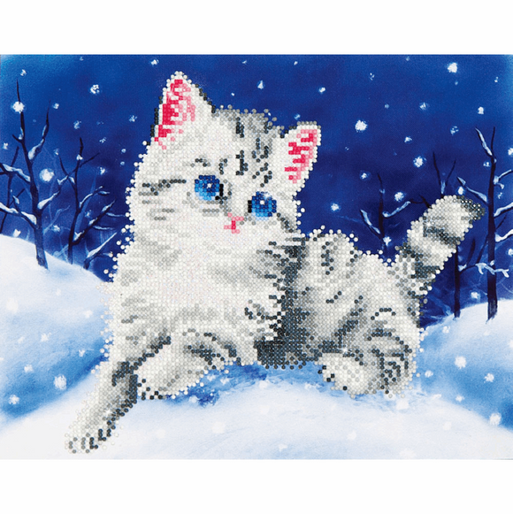 Diamond Dotz - Diamond Painting Kit - Kitten In the Snow