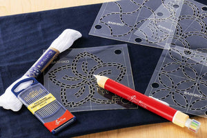 Sew Easy Sashiko Starter Kit Embroidery Set - Everything Included - Japanese Technique