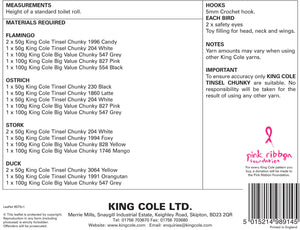 King Cole Crochet Pattern  9073 - Birds Tinsel