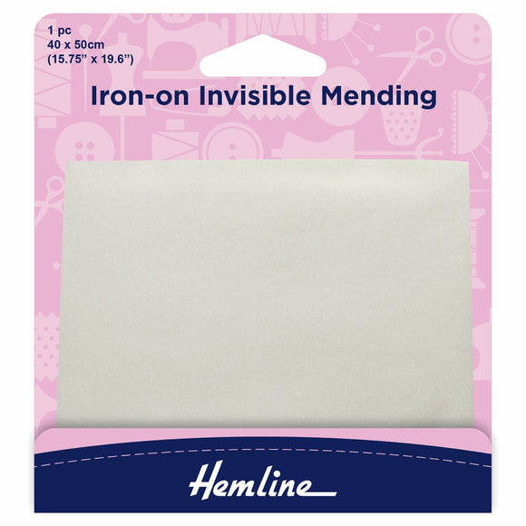 Hemline Iron On Invisible Mending Patch 40cmx50cm