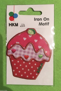 HKM Cup Cake Star Flower Applique Motif Patches Iron On Sewing Crafts Sequins