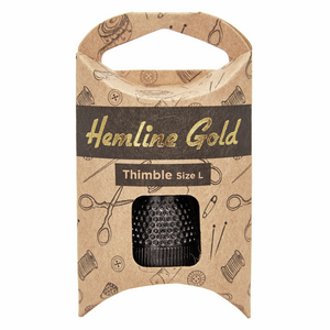 Hemline Gold Thimble - Quality - Black - Medium/Large