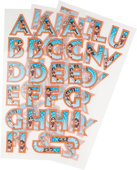 WONDER WOMAN Iron-on Alphabet Letters 