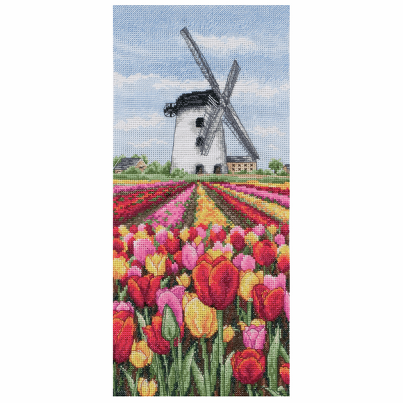 Cross Stitch Kit: Dutch Tulips Landscape
