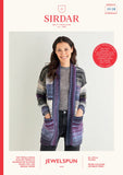 Sirdar Women’s Wide Rib Longline Cardigan in Jewelspun (leaflet) 10138