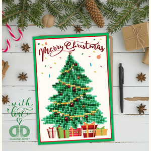 Diamond Dotz - Diamond Painting Kit - Greetings Card Kit - Merry Christmas Tree