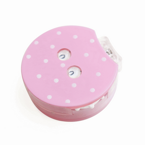 KnitPro Clicky Row Counter - Pink & White Polka Dots
