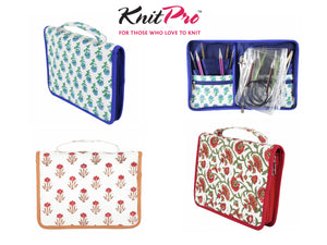 KnitPro Hand Block Printed Fixed Circular Knitting Needle Cases - Choice of Design