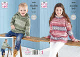 King Cole Knitting Pattern Childrens Sweater & Hoodie - DK 5650 - Ages 2 - 11 years
