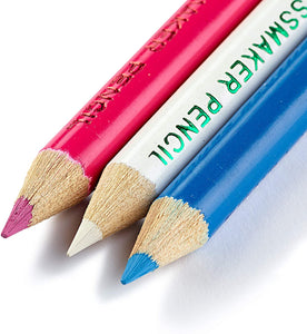 Prym 4x Chalk Pencils With Brushes - Pink/White/Blue