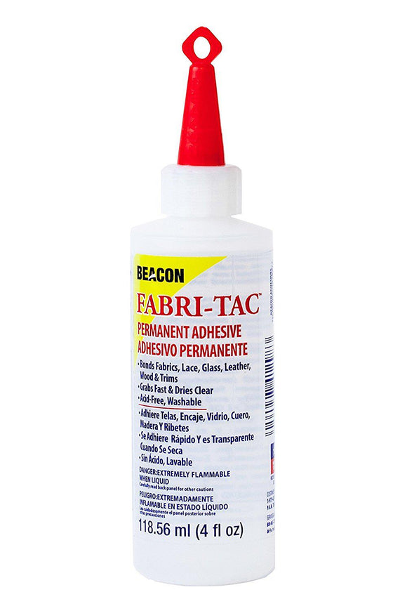 Fabri-Tac Fabric Glue 118.56ml Bottle - Clear Adhesive