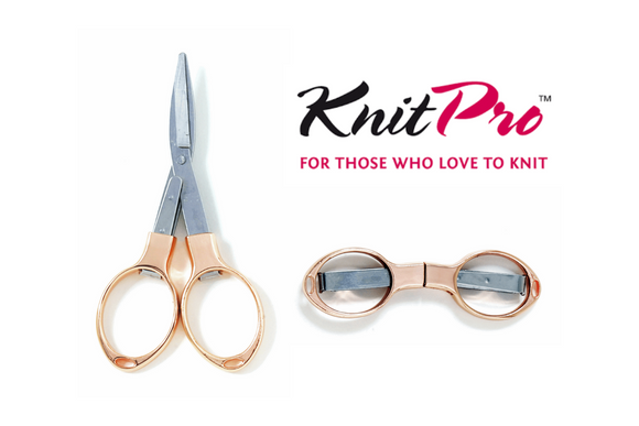 KnitPro Folding Scissors: Rose Gold