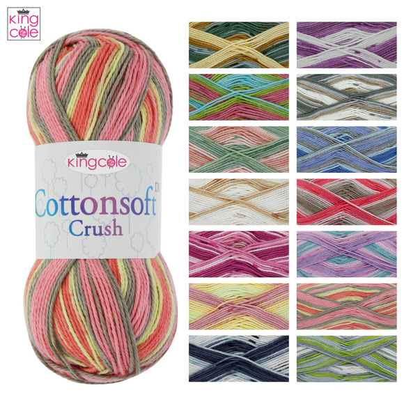 King Cole Cottonsoft Crush DK 100g Yarn - All Colours